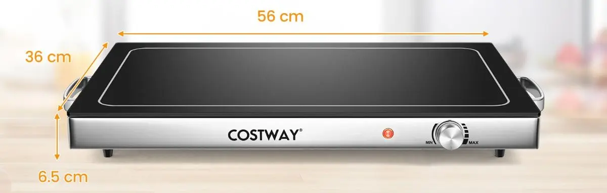 Tava cu incalzire Costway ES10259DE-DK (Black/Silver) - 3