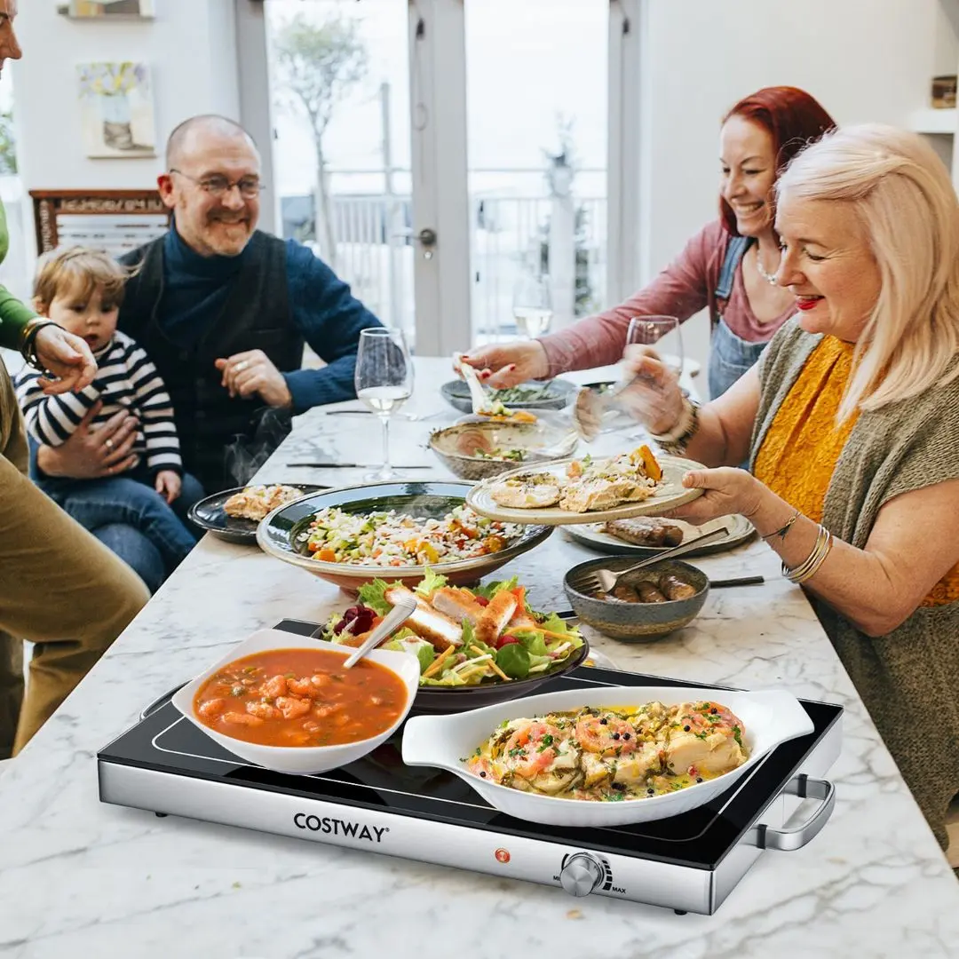 Tava cu incalzire Costway ES10259DE-DK (Black/Silver) - 2