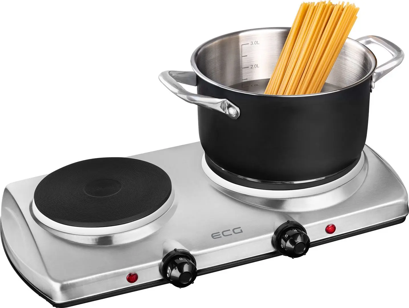 Настольная электрическая плита ECG EV 2512 (Inox)