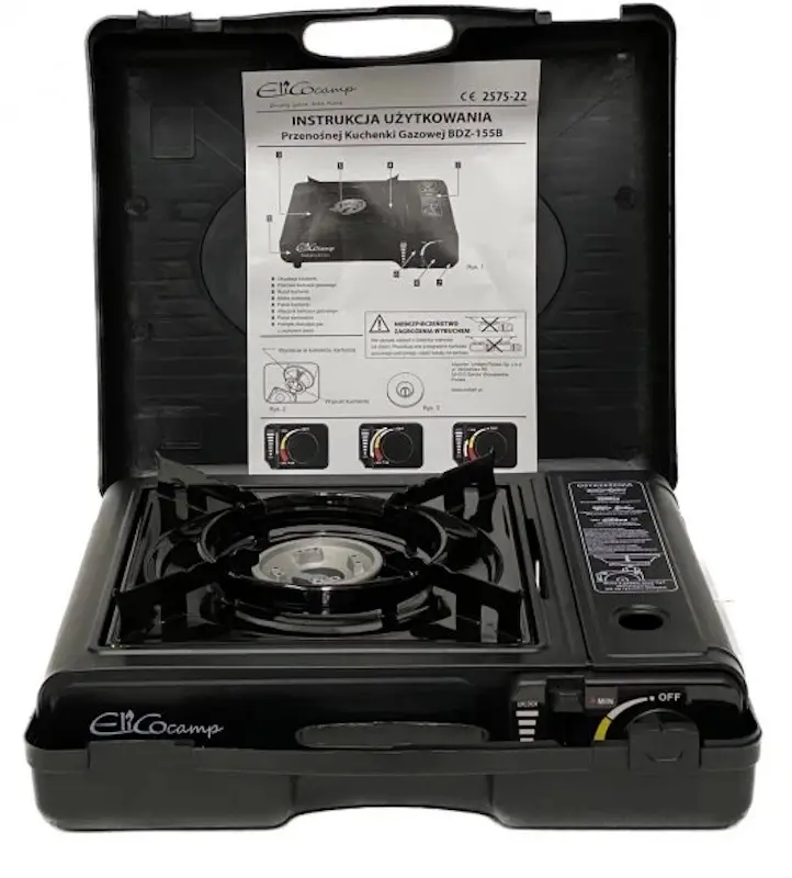 Настольная газовая плита Elico BDZ-155B (Black) - 4