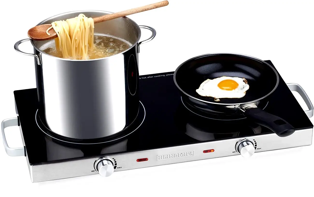 Plita de masa Heinrichs HDK 8696 (Black/Silver)