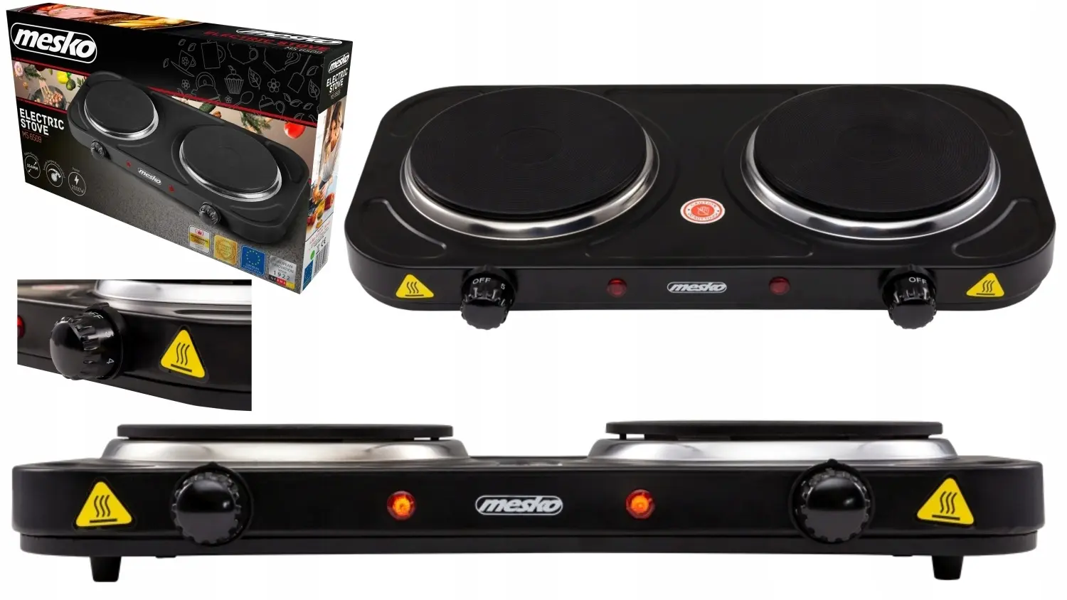 Настольная электрическая плита Mesko MS 6509 (Black) - 4