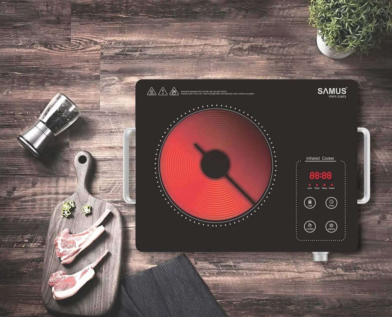 Plita de masa Samus PSVFE-11BG3 (Black)