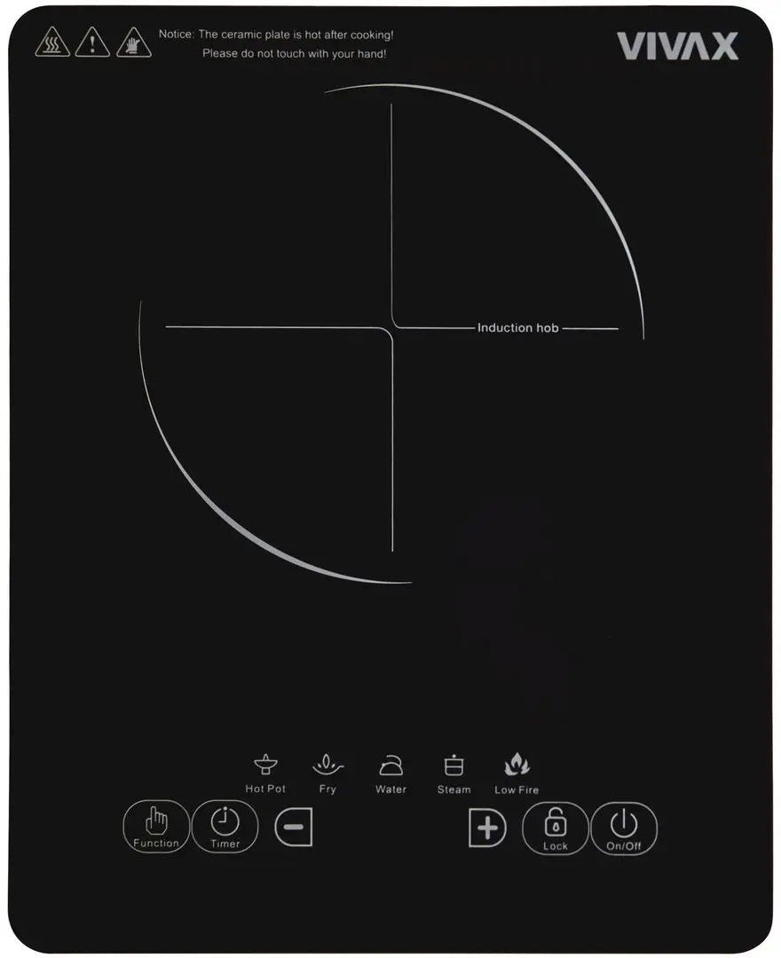Настольная индукционная плита Vivax HPI-1500TP (Black)