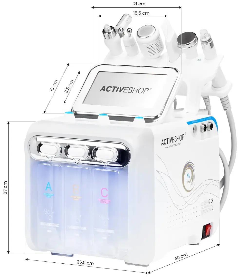 Aparat cosmetologic 6in1 Activeshop Hydrogen H2+ New Generation 148507 (White) - 2