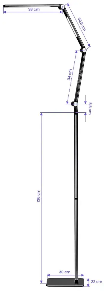 Lampa de tratament Activeshop Yoga 148579 (Black)