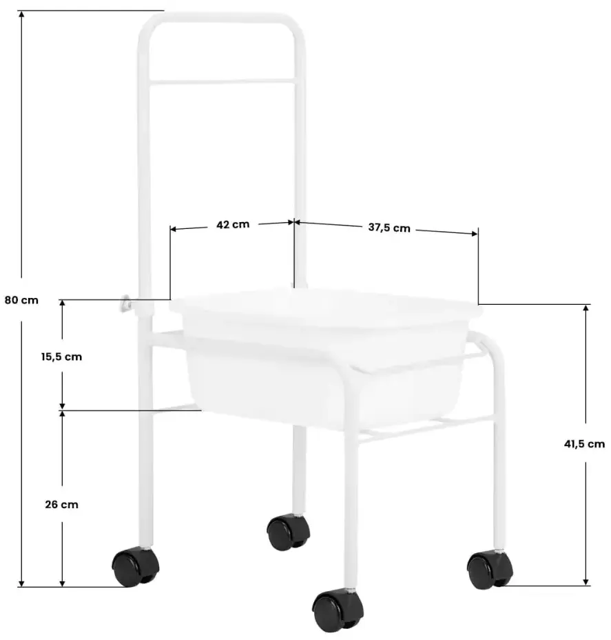 Baie mobilă pentru pedichiură Activeshop 126397 (White) - 2
