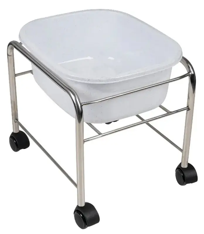 Ванночка для педикюра передвижная Activeshop 131508 (White/Chrome)