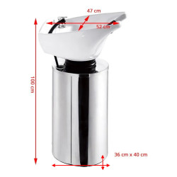 Мойка парикмахерская Gabbiano Q-2460 107646 (White/Chrome) Thumb