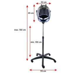 Сушуар для парикмахерской Gabbiano LI-202S (Black) Thumb