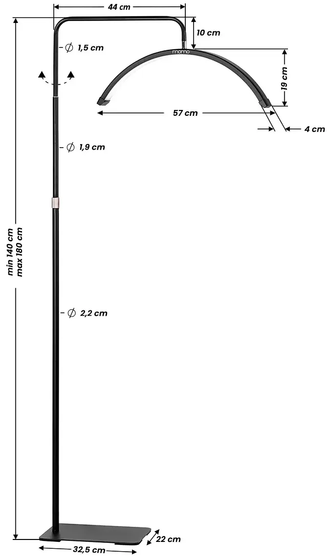 Процедурная лампа Momo Moon MX6 146662 (Black) - 14