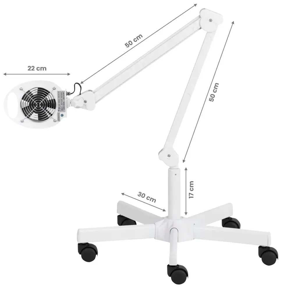 Aspirator praf de unghii pentru pedichiura mobil Momo 6606 138676 (White)