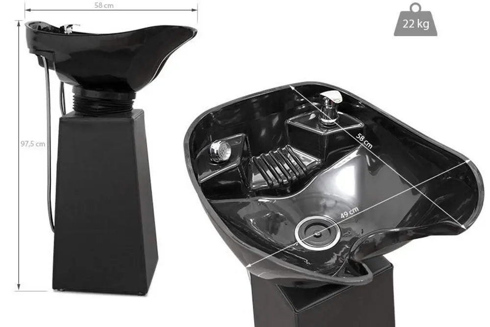 Мойка парикмахерская Quirumed 359-DHKBC110 (Black) - 3