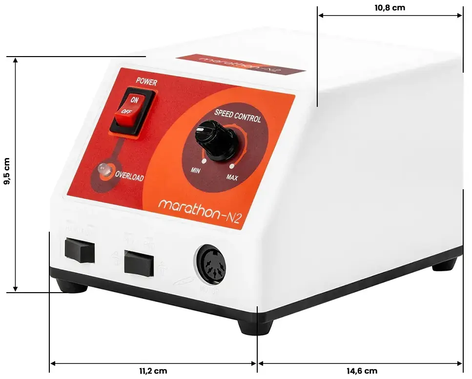 Aparat pentru manichiura Saeyang Marathon N2 Retro + H200 155693 (White/Orange) - 3