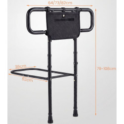 Bara de sustinere pentru pat Costway HW74749DK (Black) Thumb