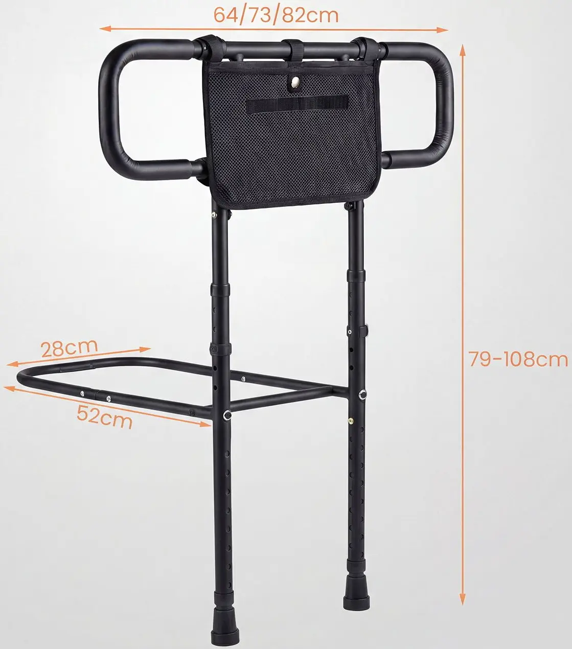 Bara de sustinere pentru pat Costway HW74749DK (Black) - 3