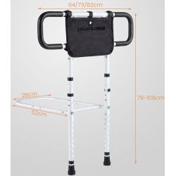 Bara de sustinere pentru pat Costway HW74749WH (White/Black) Thumb