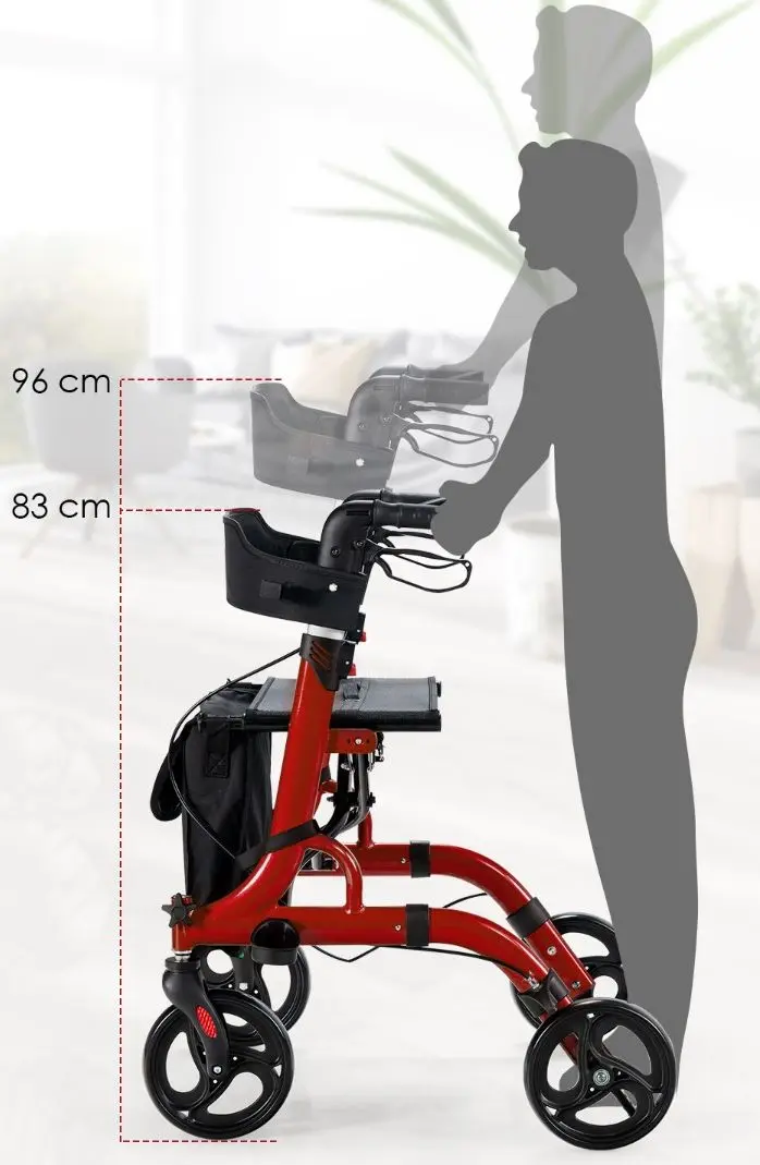 Rolator ortopedic Costway JH10007RE (Black/Red)