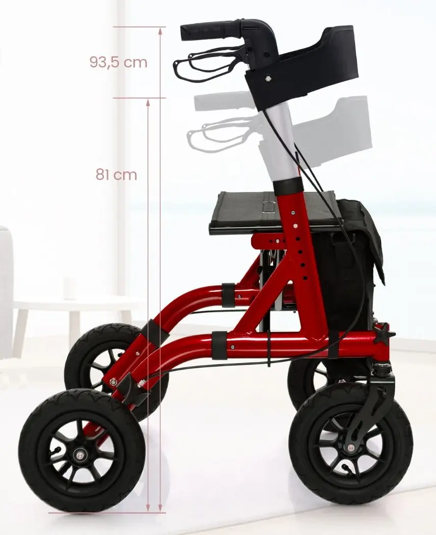 Rolator ortopedic Costway JH10021RE (Black/Red)