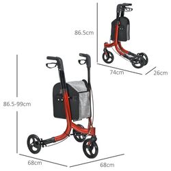 Роллатор ортопедический Homcom 712-056V00RD (Red/Black) Thumb