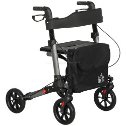 Rolator pliabil Homcom 712-055V01SR (Black/Silver)