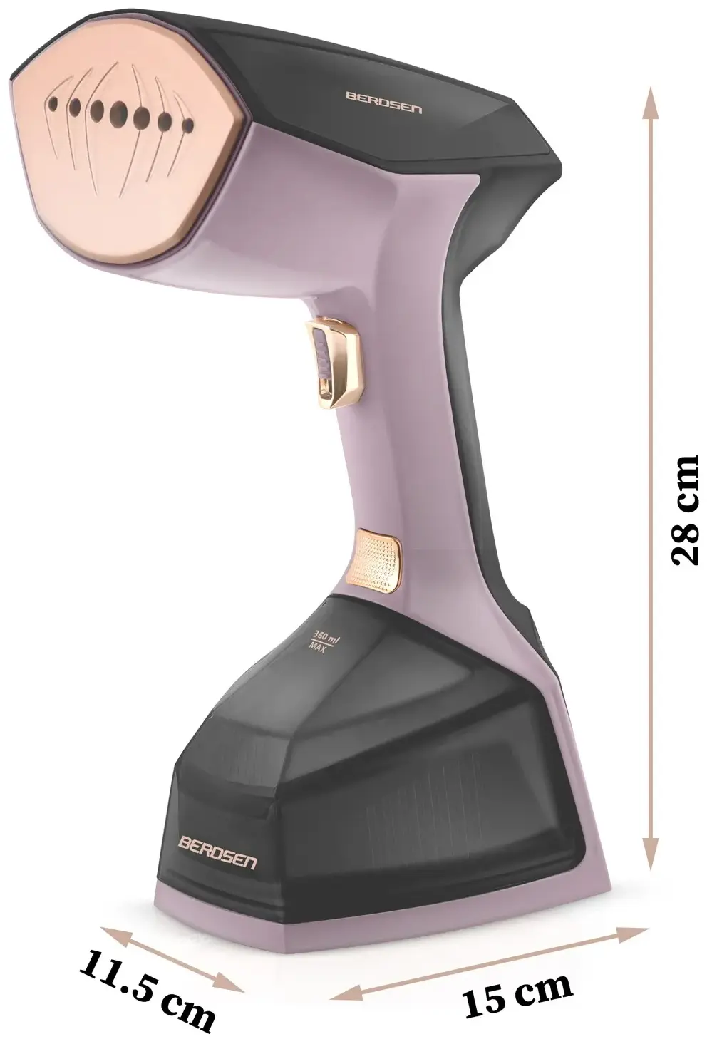 Aparat de calcat cu aburi Berdsen BD-300 330000 (Black/Pink) - 2