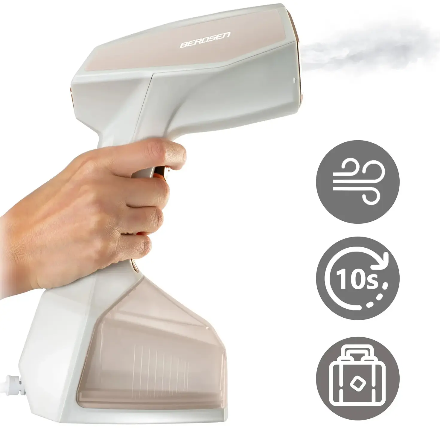 Aparat de calcat cu aburi Berdsen BD-300 330001 (White/Beige) - 5