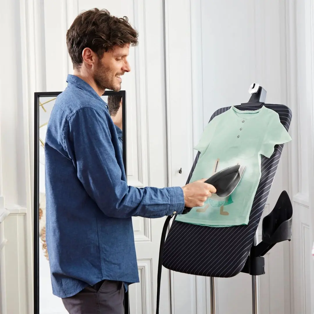 Aparat de calcat cu aburi Tefal Ixeo Power QT2022E1 (Black/Blue)