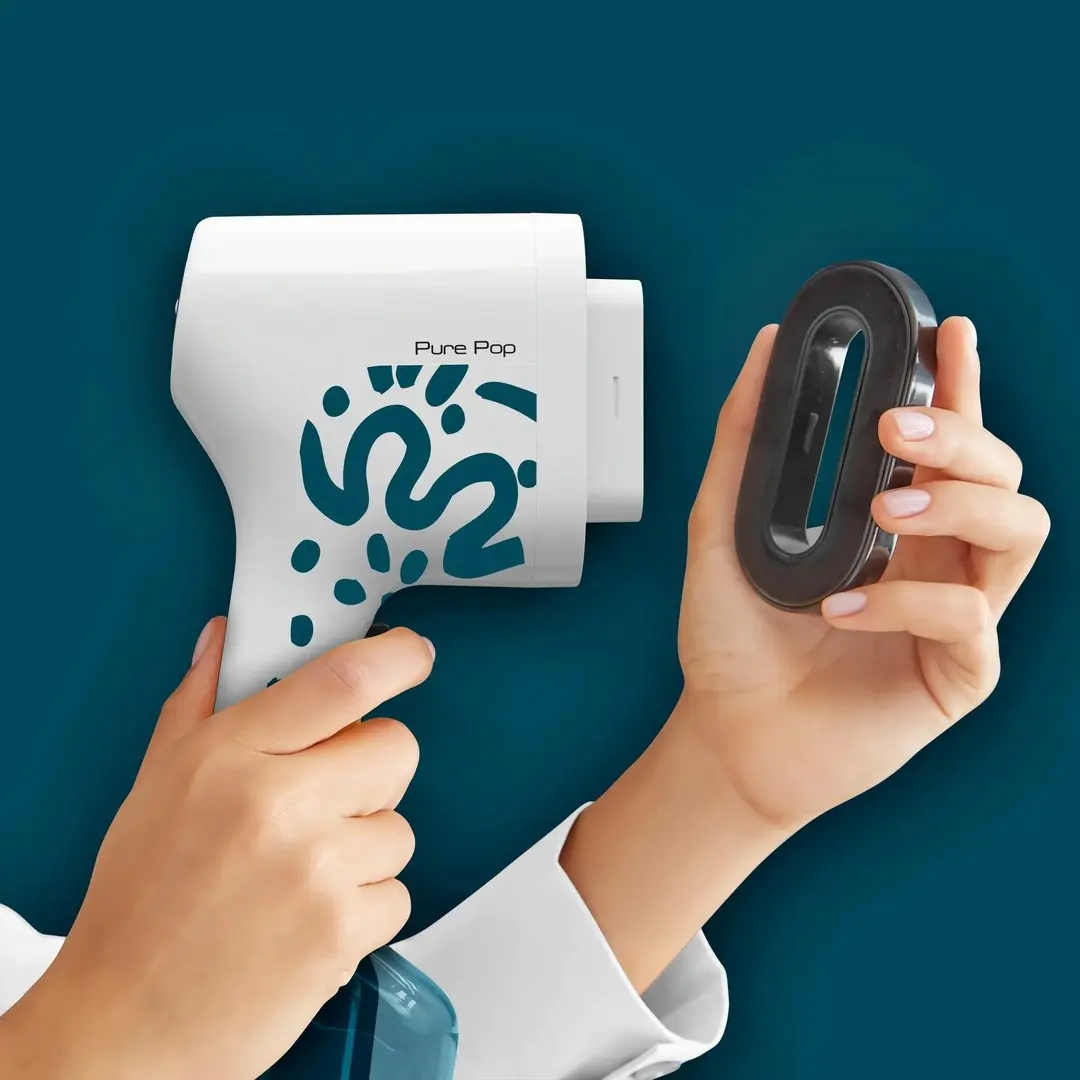 Aparat de curatat cu aburi Tefal Pure Pop Home & Travel DT2040E1 (White/Blue)