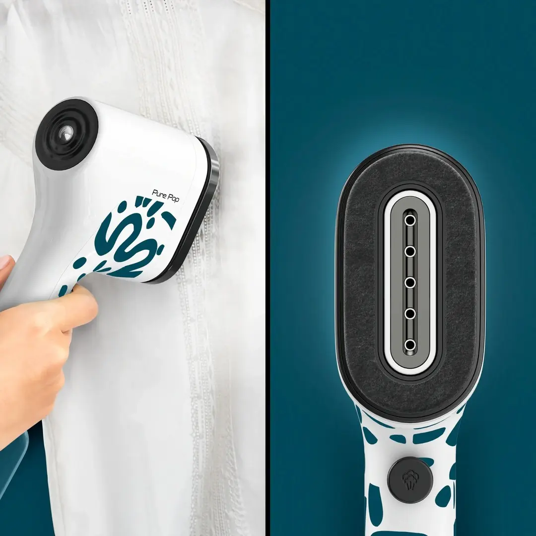 Aparat de curatat cu aburi Tefal Pure Pop Home & Travel DT2040E1 (White/Blue)