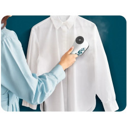 Aparat de curatat cu aburi Tefal Pure Pop Home & Travel DT2040E1 (White/Blue) Thumb