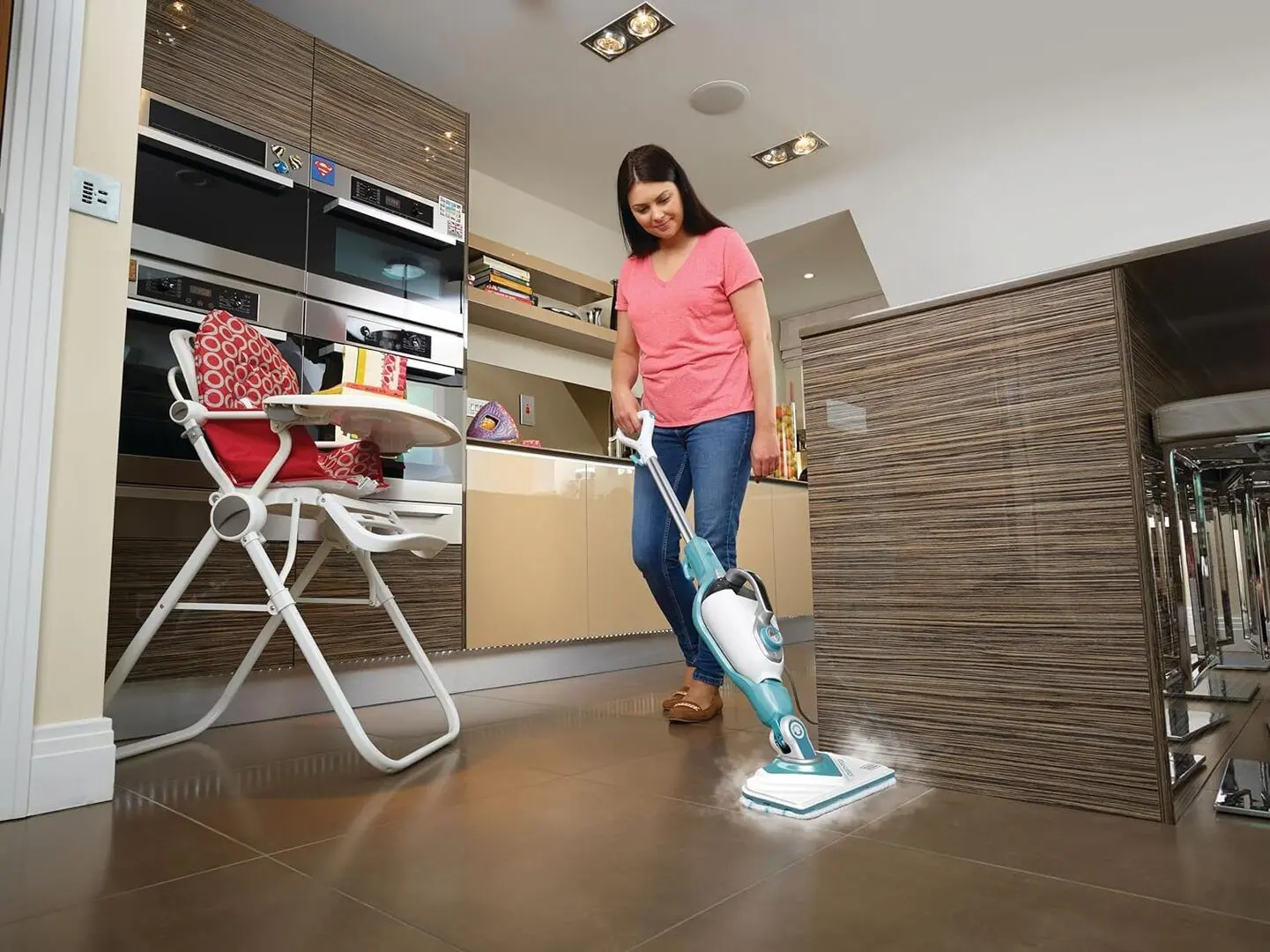 Mop cu aburi Black&Decker BHSM1610DSM (Grey/Blue)