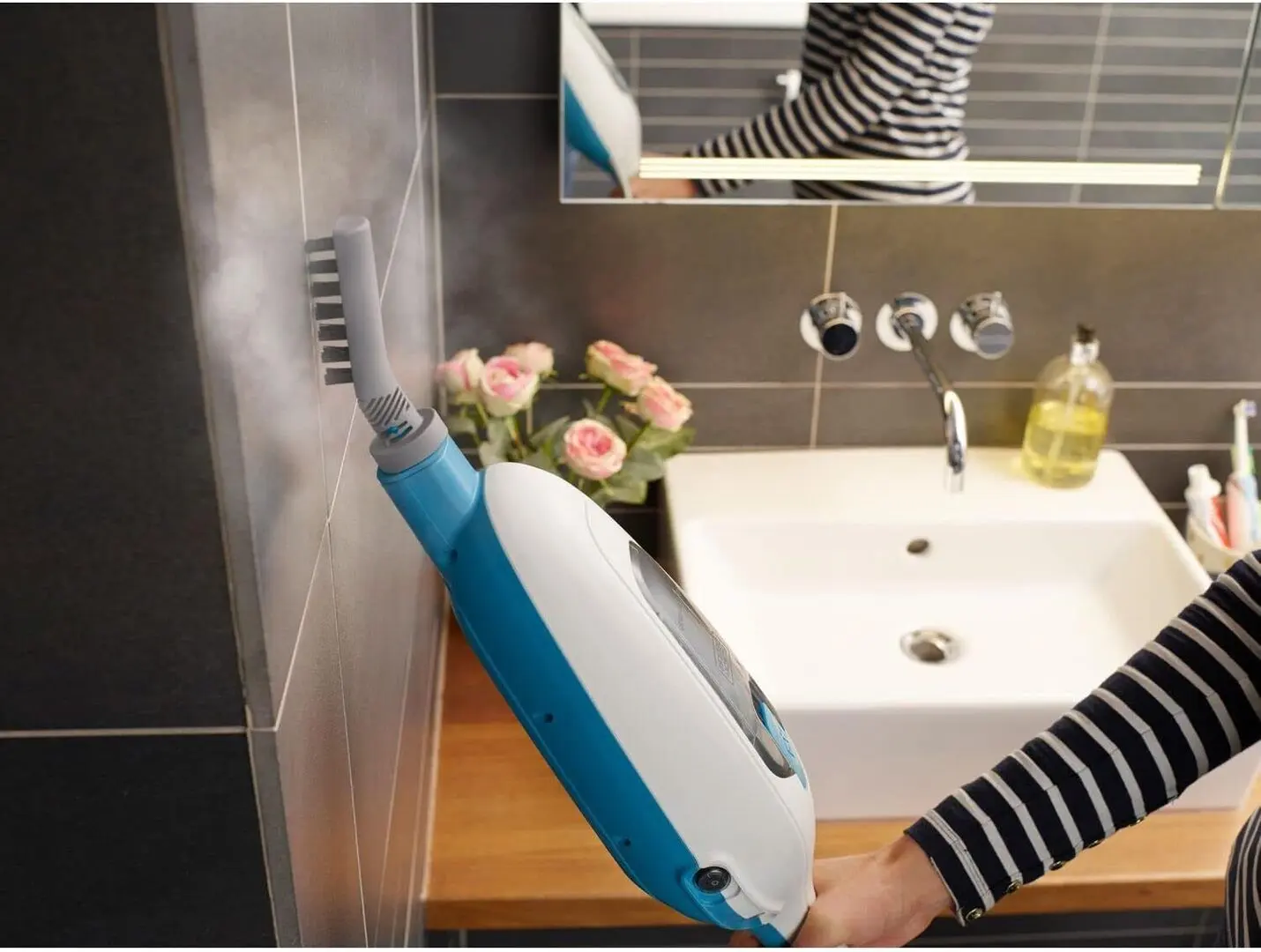 Mop cu aburi Black&Decker FSMH13E10-QS (White)