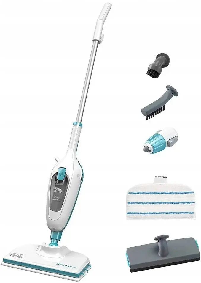 Mop cu aburi Black&Decker FSMH13E5 (White/Blue)