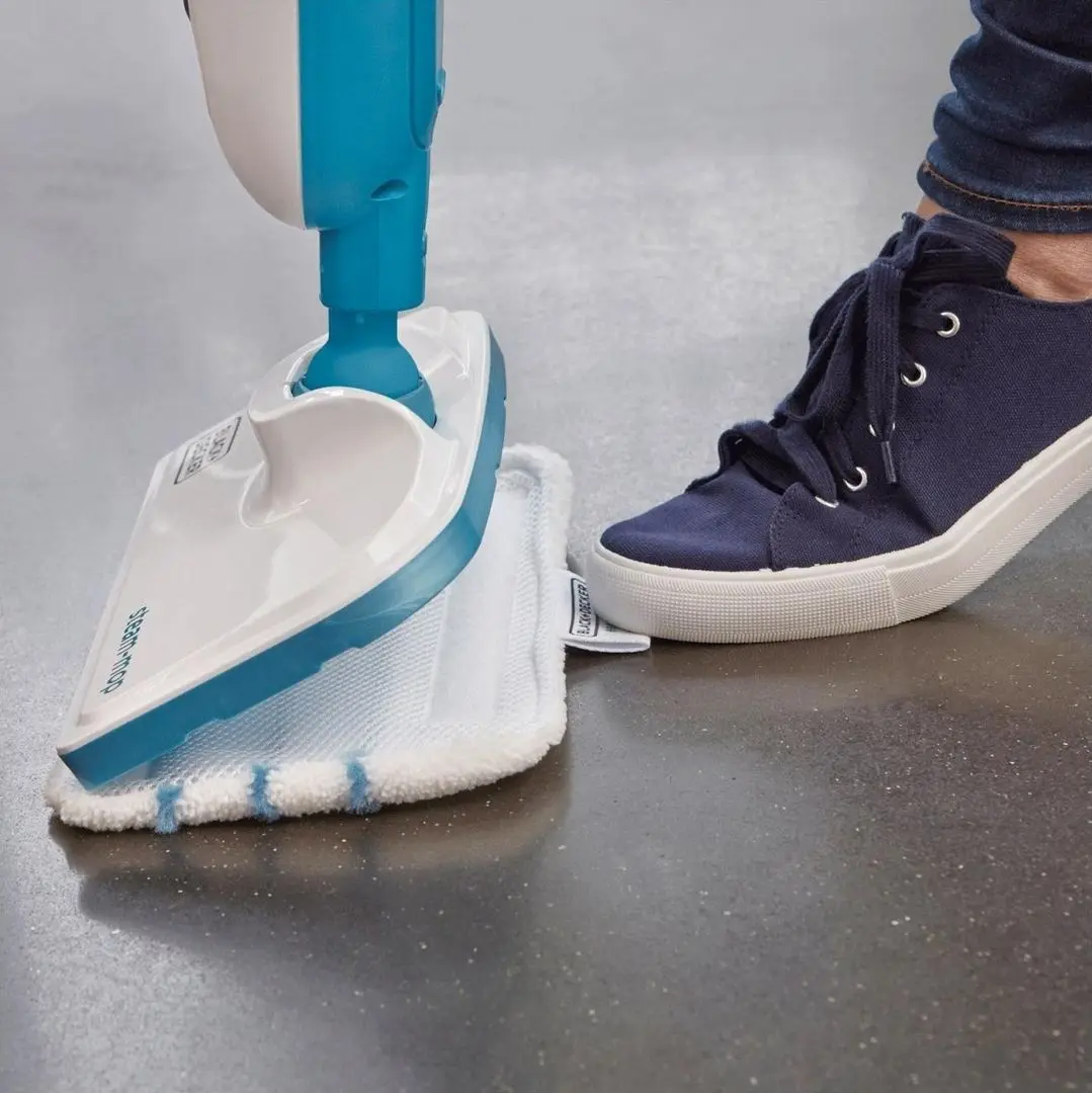 Mop cu aburi Black&Decker FSMH13E5 (White/Blue)