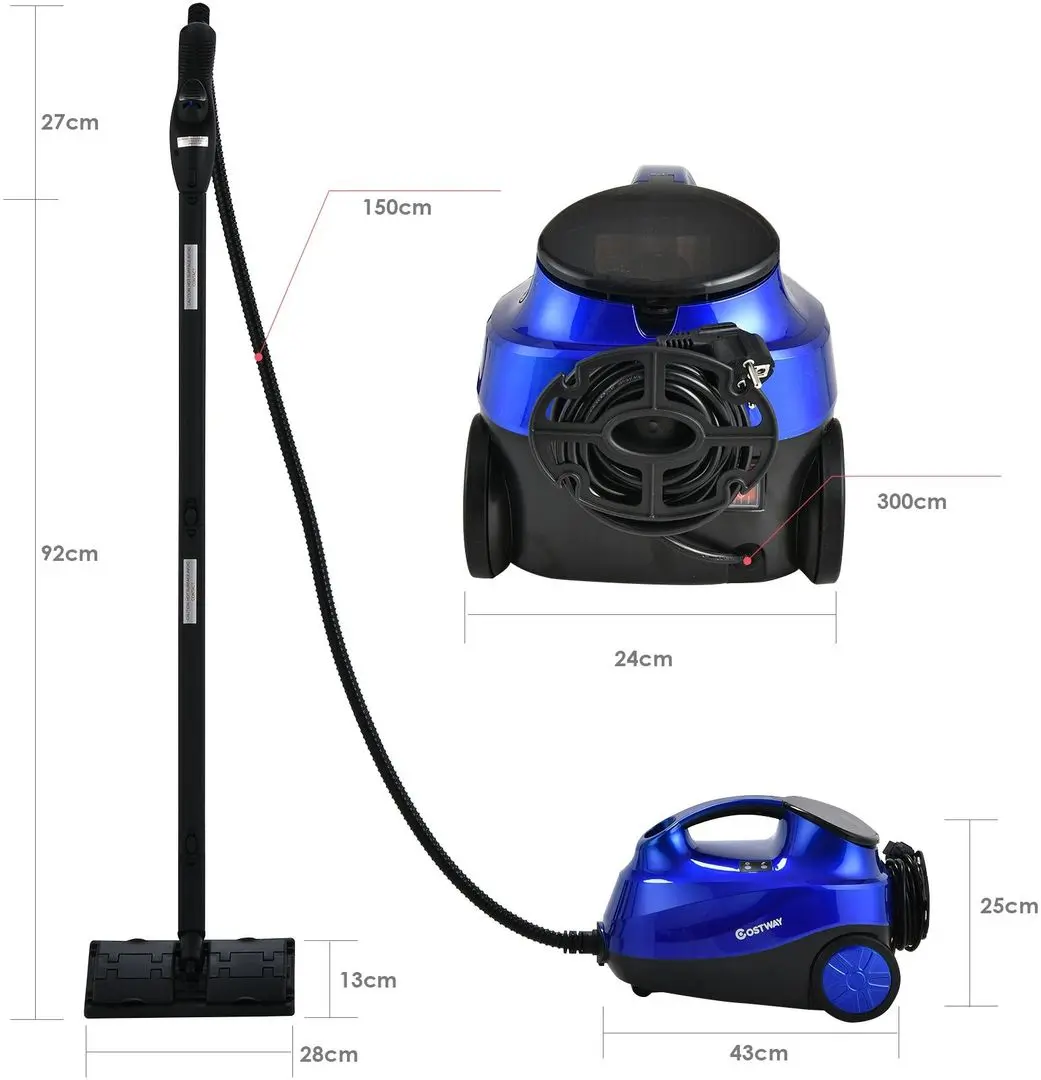 Пароочиститель Costway EP24434DE-BL (Blue)