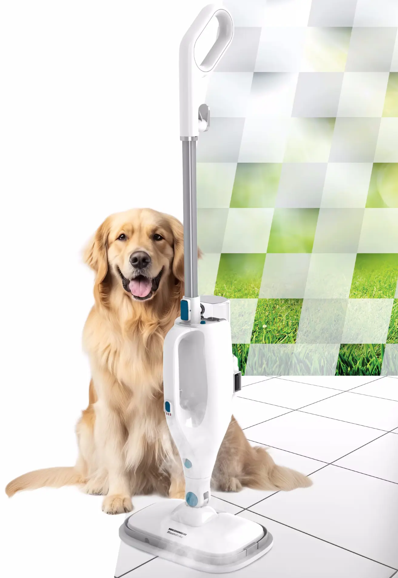 Mop cu aburi Heinner SteamStrike HSM-M1400WH-BL (White)