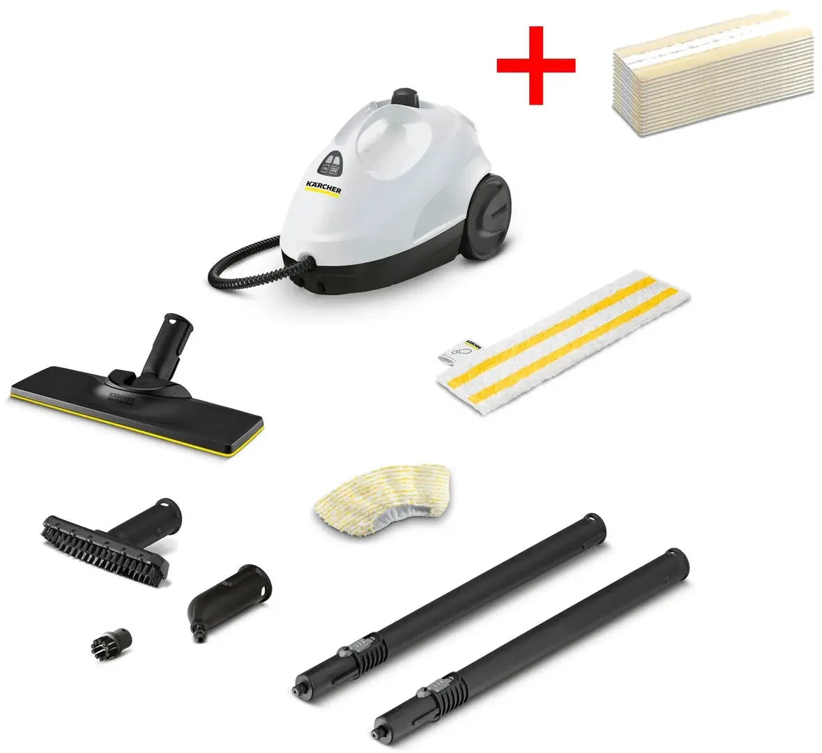 Пароочиститель Karcher SC 2 EasyFix 1.512-600.0 + одноразовые салфетки 5шт (White)