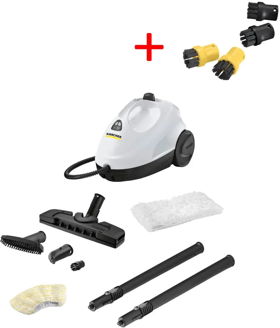 Пароочиститель + набор насадок Karcher KST 2 1.512-601.0 Set (White/Black)