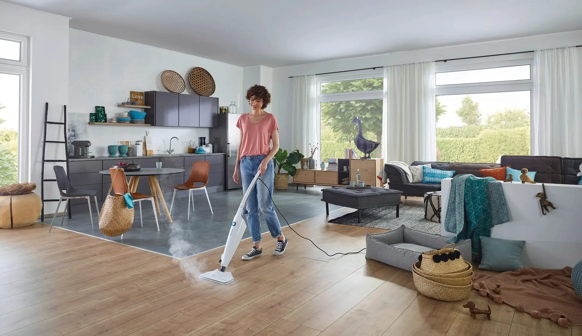 Mop cu aburi Leifheit Clean Tenso 11940 (White)