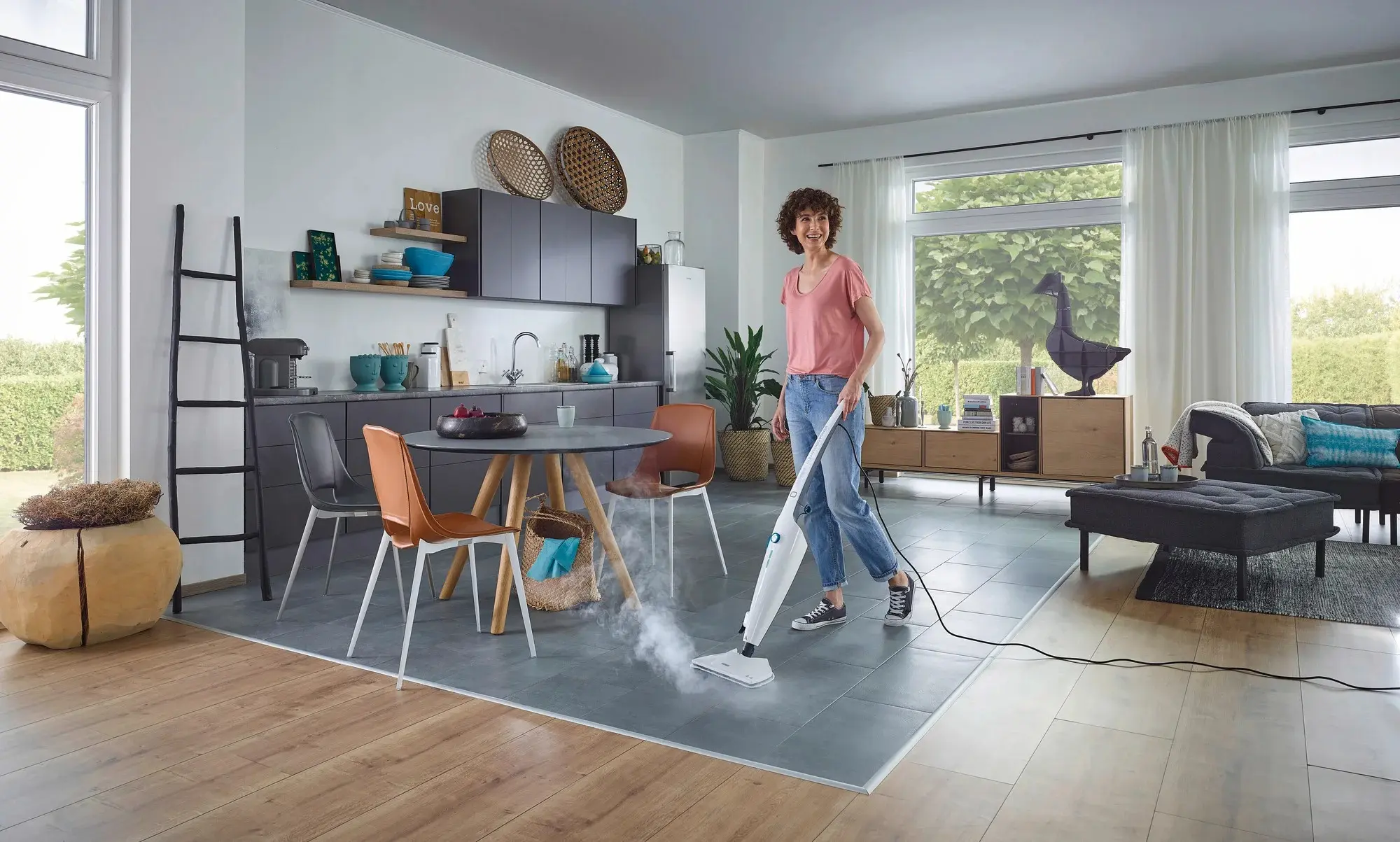 Mop cu aburi Leifheit Clean Tenso 11940 (White)