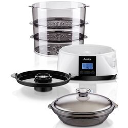 Пароварка Amica Lunaris PT3011 (White/Black) Thumb