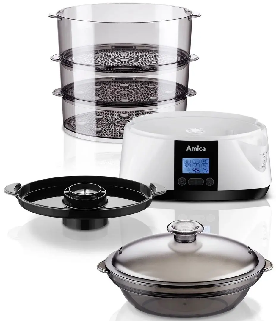 Пароварка Amica Lunaris PT3011 (White/Black)