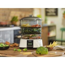 Пароварка Amica Lunaris PT3011 (White/Black) Thumb