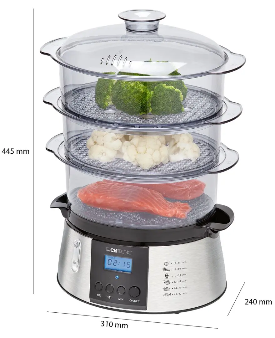 Пароварка Clatronic DG 3547 (Black/Inox)