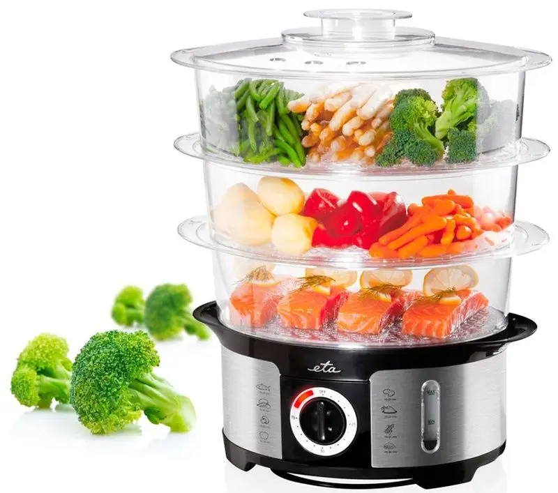Aparat de gatit cu aburi ETA Steampot 0134 90000 (Inox/Black)