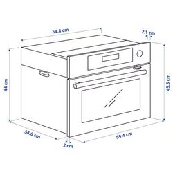 Cuptor cu aburi incorporabil Ikea Kulinarisk (Oțel Inoxidabil/Negru) Thumb