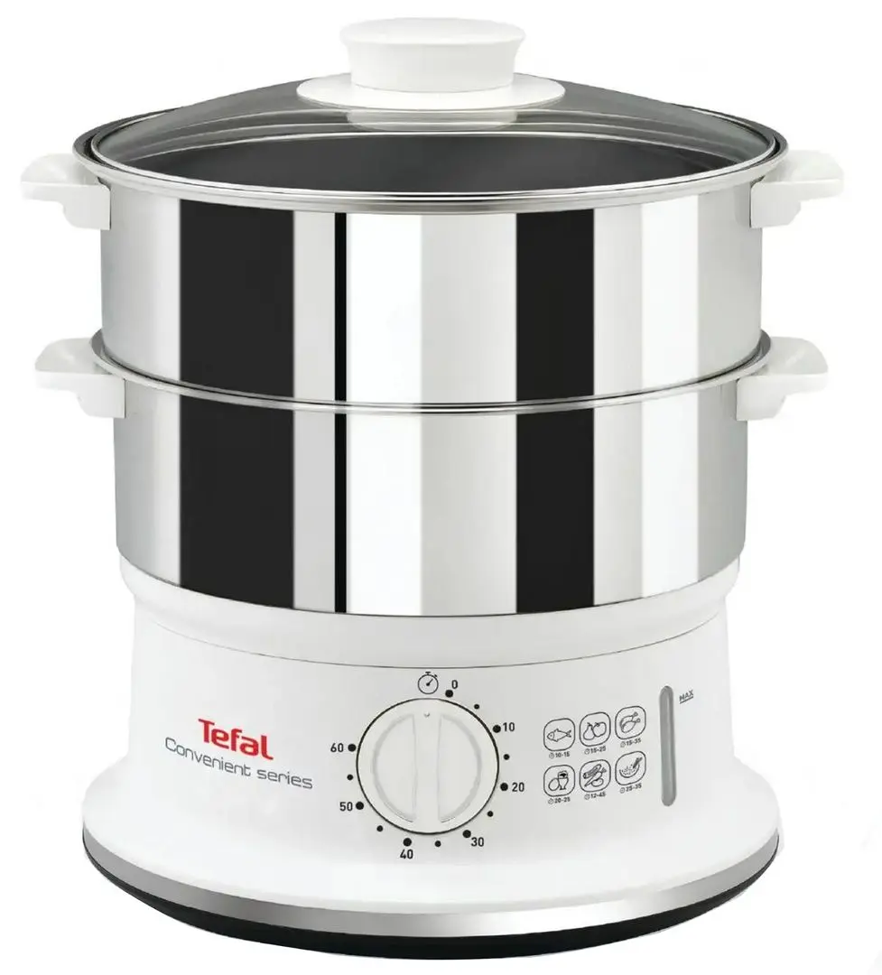 Пароварка Tefal Convenient Series VC145130 (Inox/White)