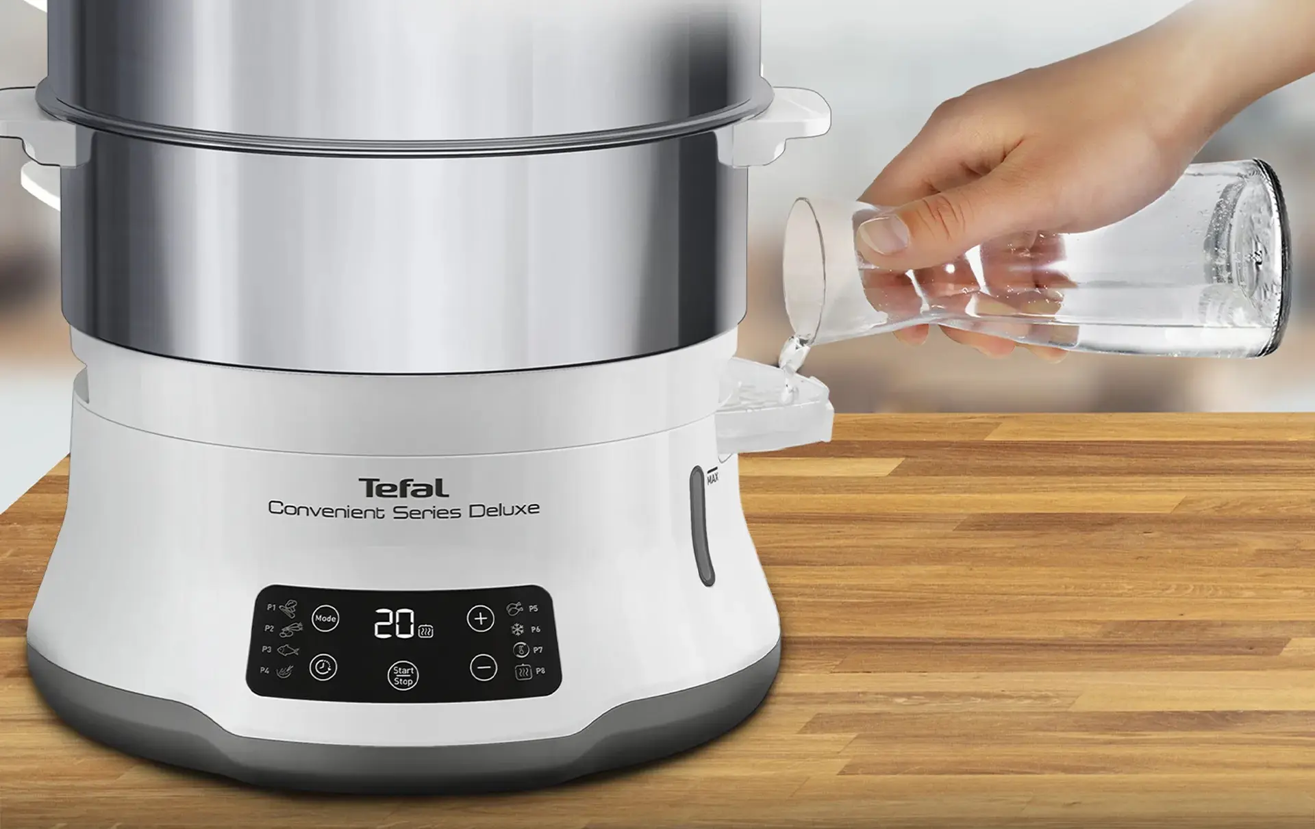 Пароварка Tefal Convenient VC502D10 (Inox/White)