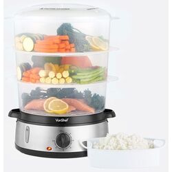 Пароварка VonShef 2000047 (Silver/Black) Thumb